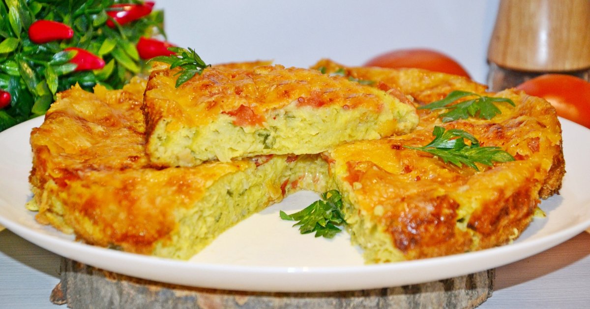 Пирог с цукини и сыром