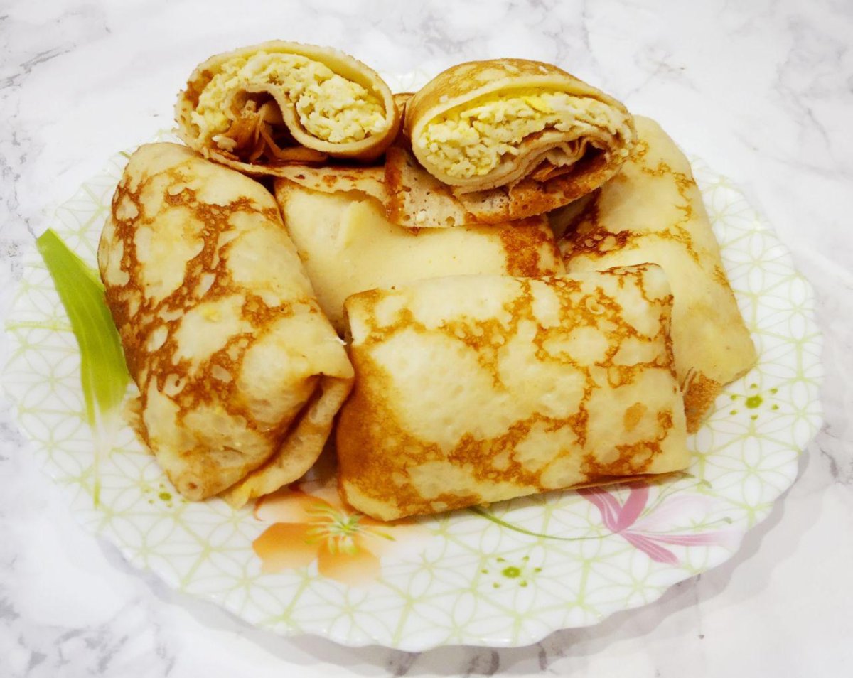 Яичный блин с начинкой