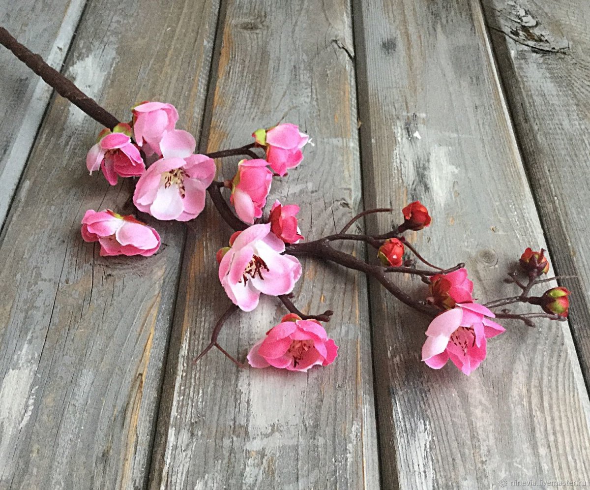 Peach Blossom Crown with Silk Flowers