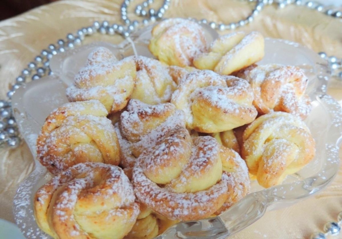 Печенье розочки с грецким орехом
