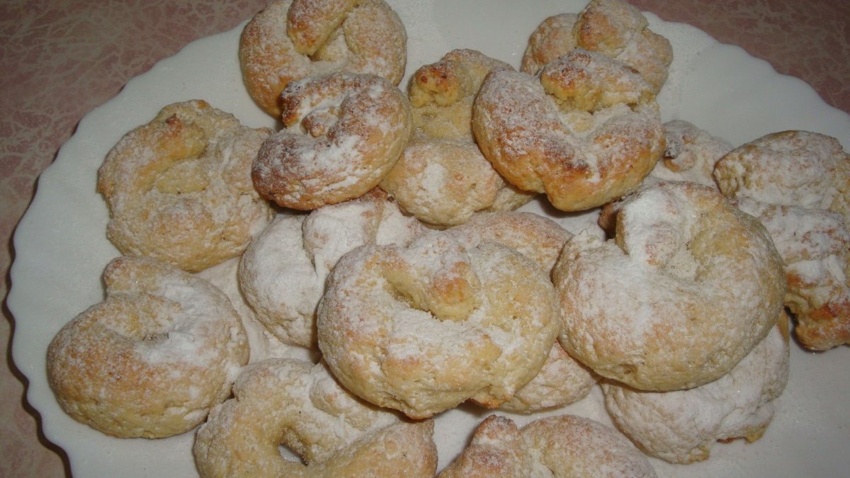 Печенье с творогом и яблоками