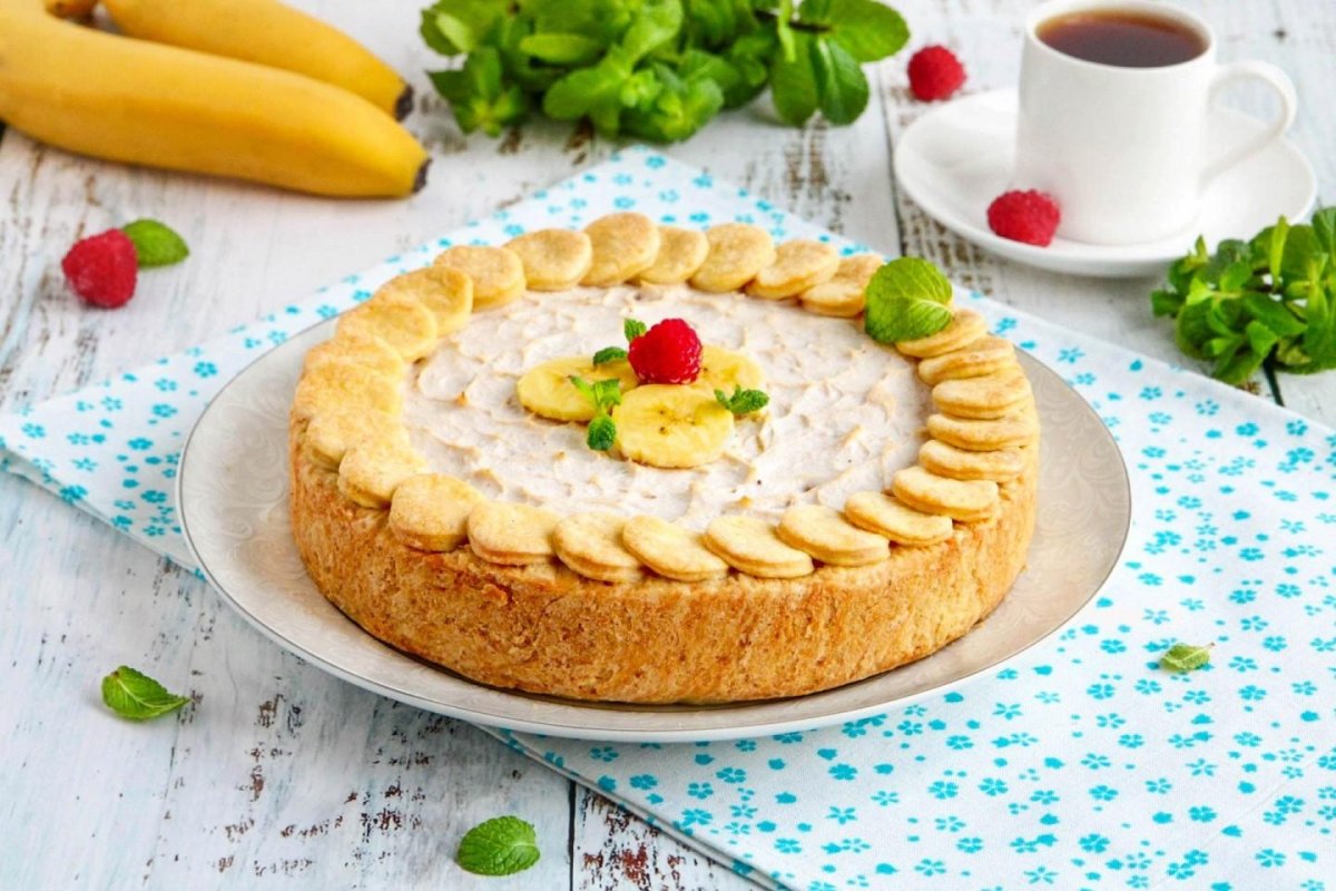 Песочный пирог с бананом