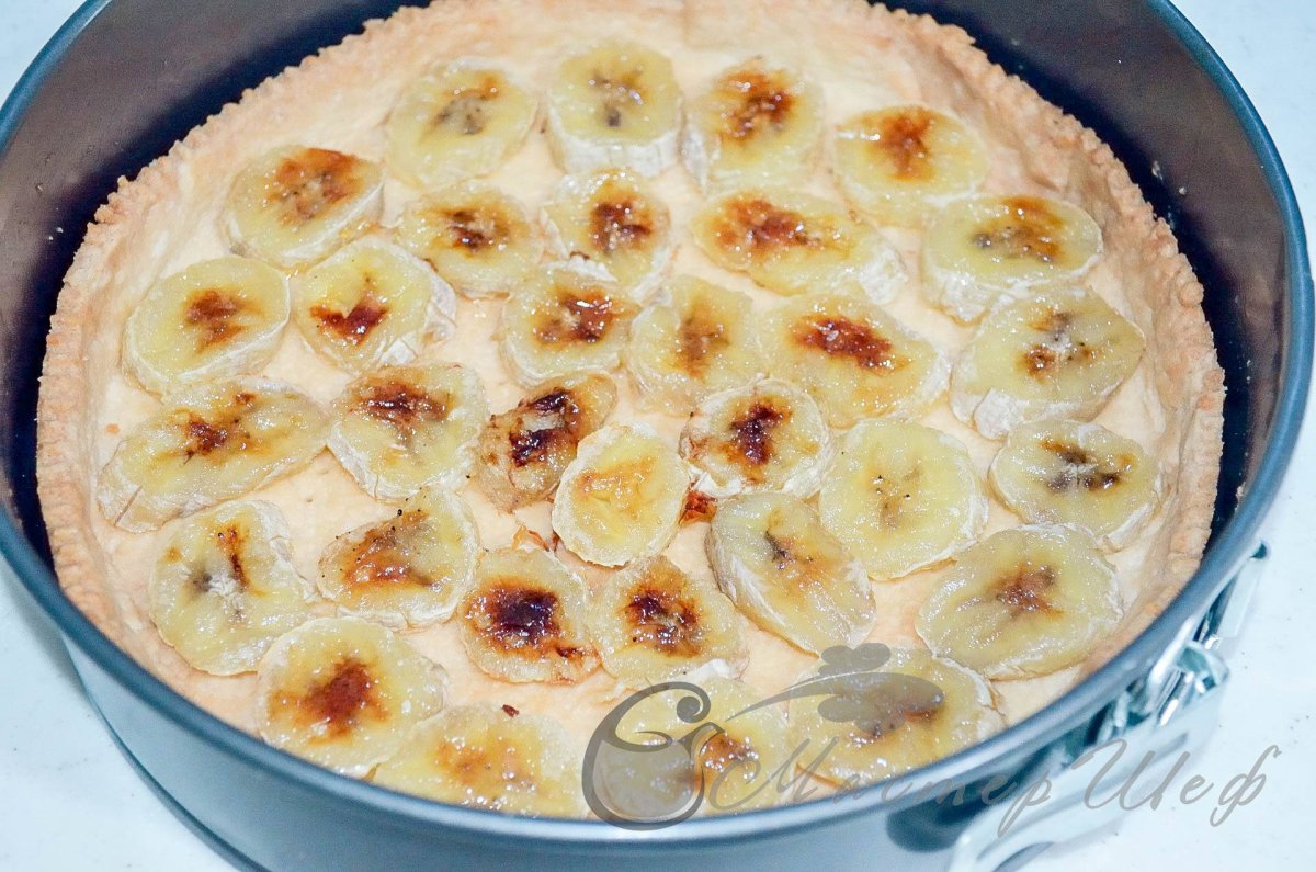 Сливочно банановый пирог