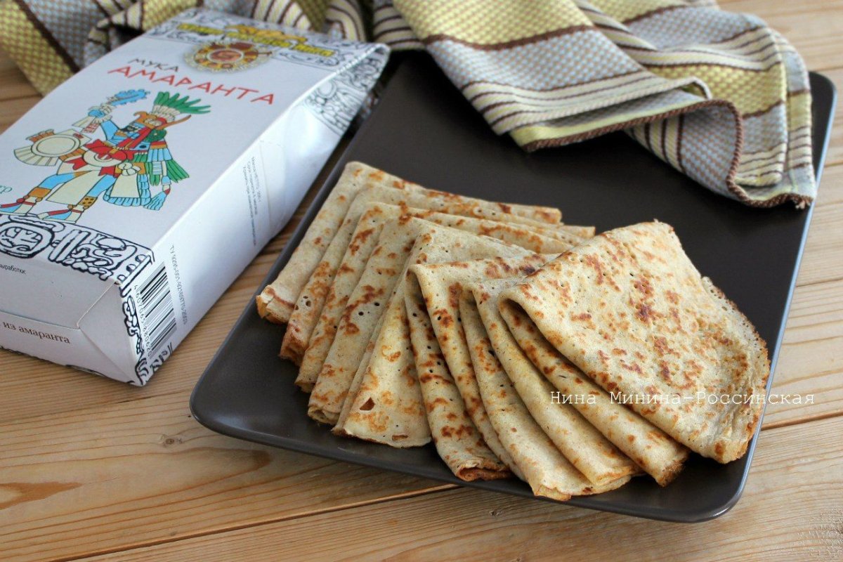 Блинчики из амарантовой муки