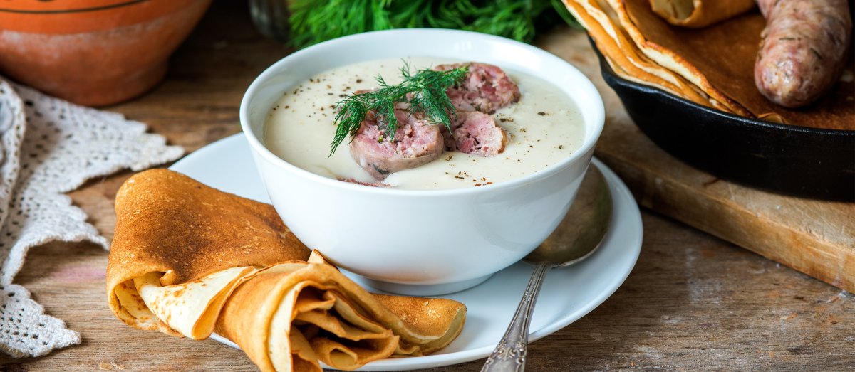 Belarus food with Pork