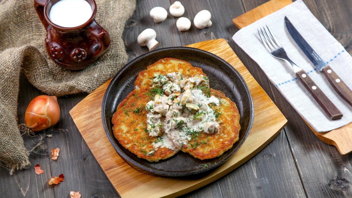 Блинчики с куриным фаршем