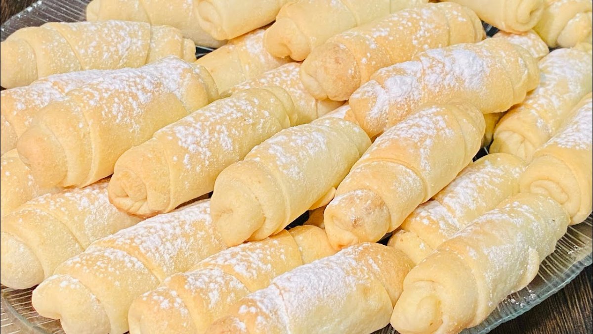 Печенье рулетики с орехами