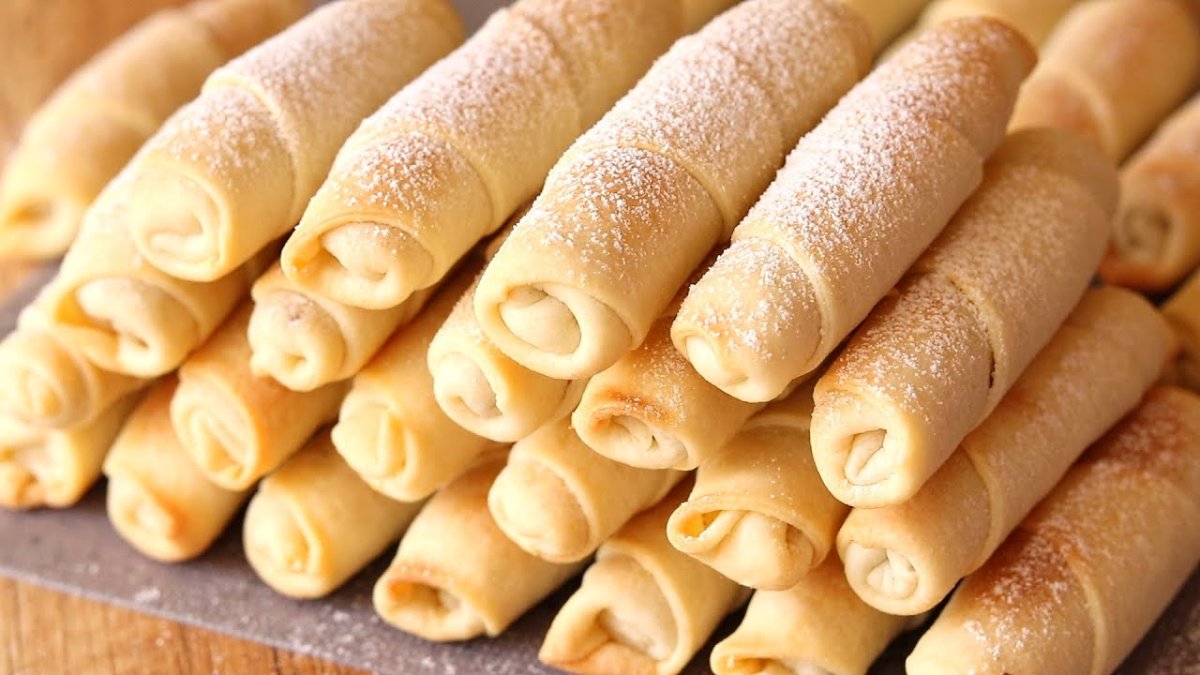 Печенье сигаретки с орехами