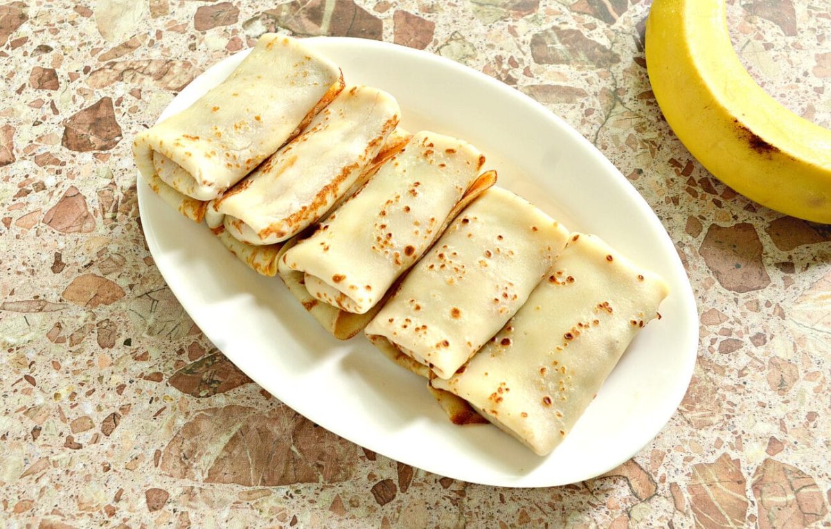 Блинчики с Нутеллой и бананами