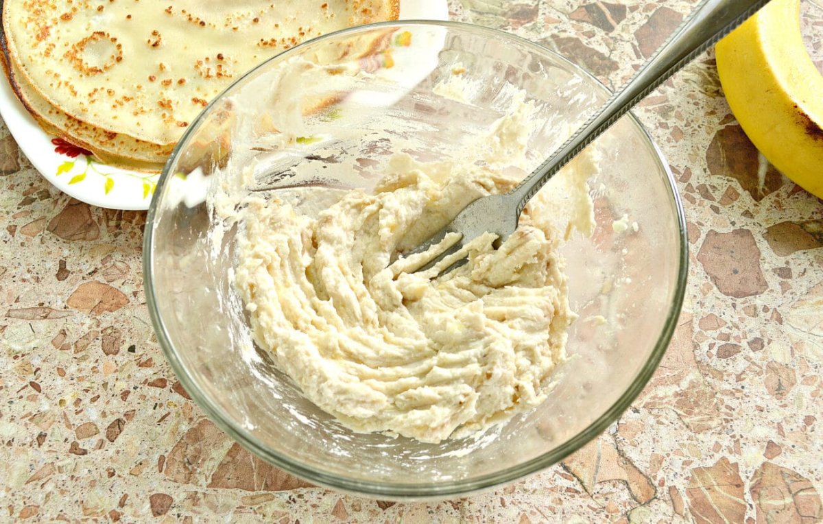 Блинчики с бананом и шоколадом