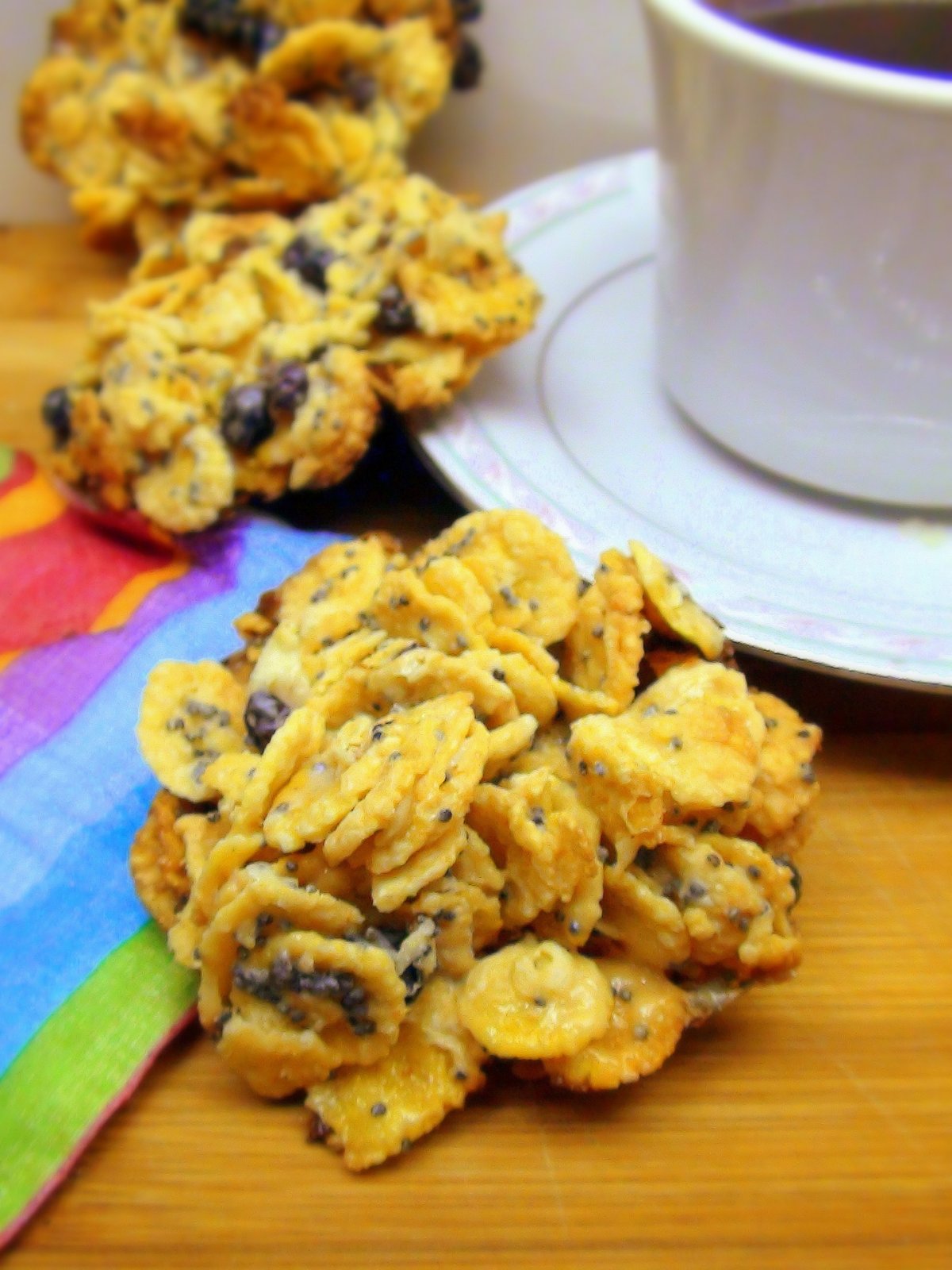 Печенье из кукурузных хлопьев с изюмом и семечками