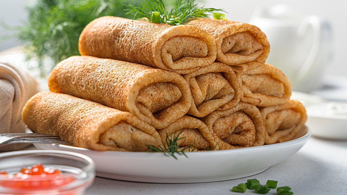 Блины с куркумой