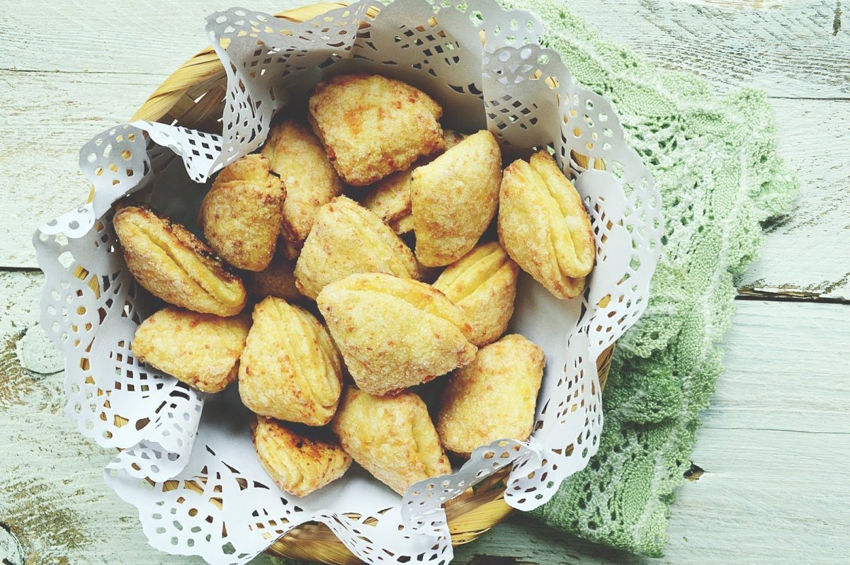 Творожное печенье цветочки