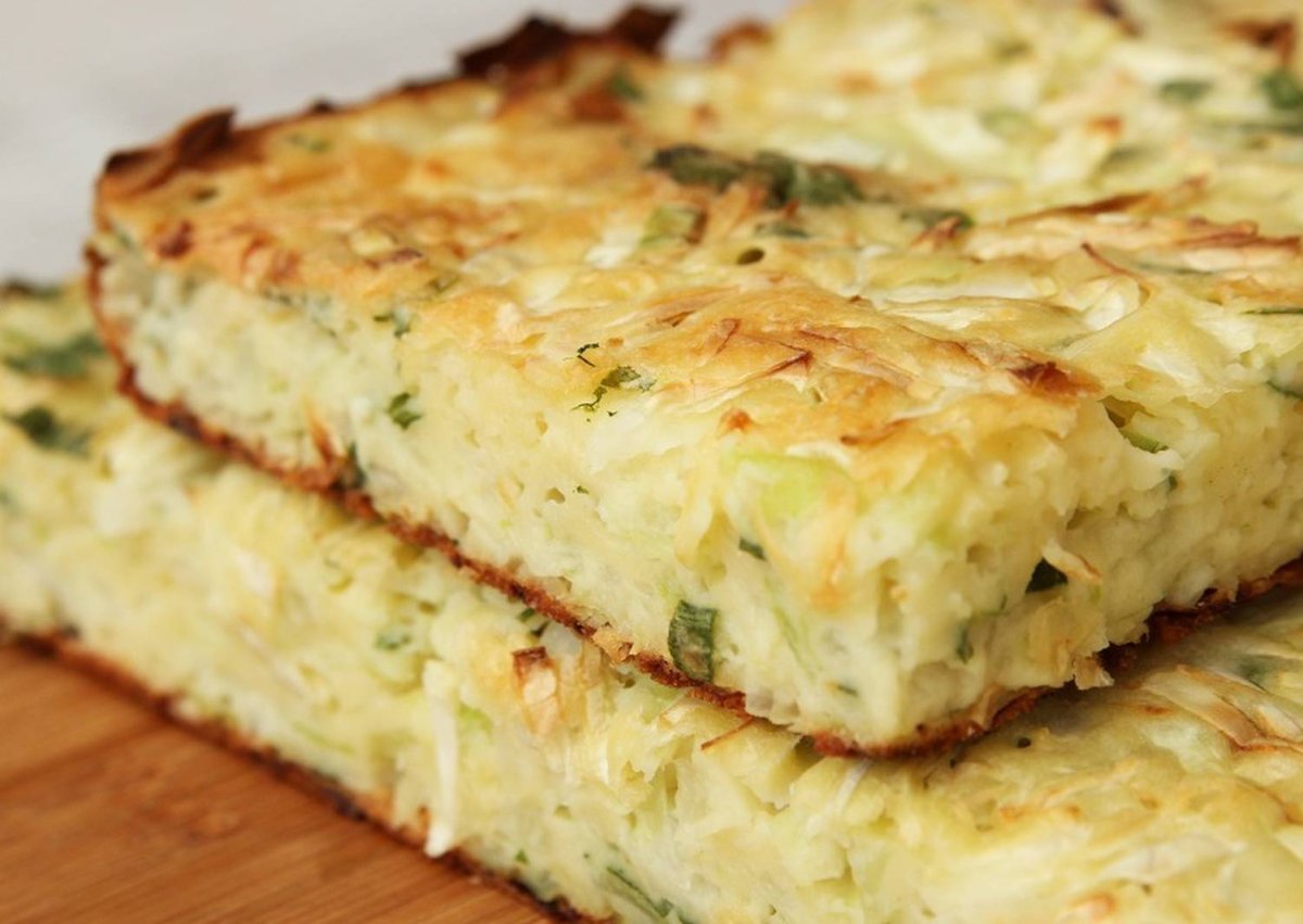 Пирог со шпинатом и орехами