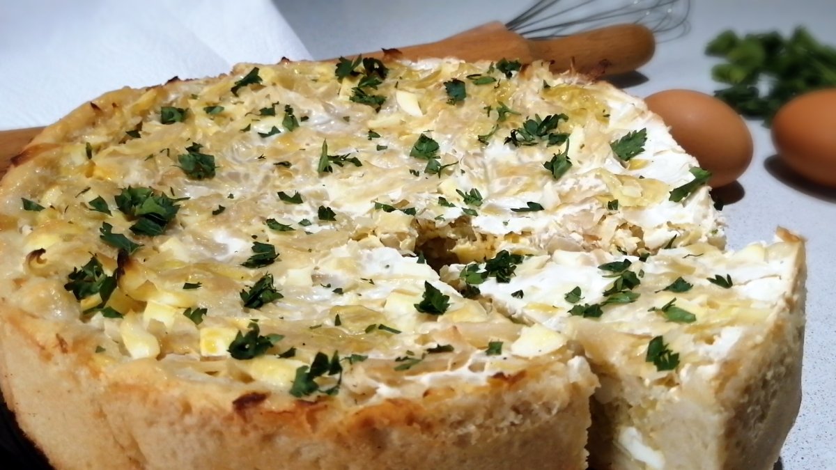 Заливной пирог с мясом