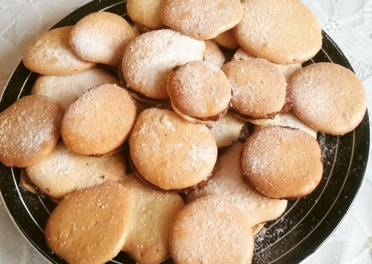 Творожное песочное печенье