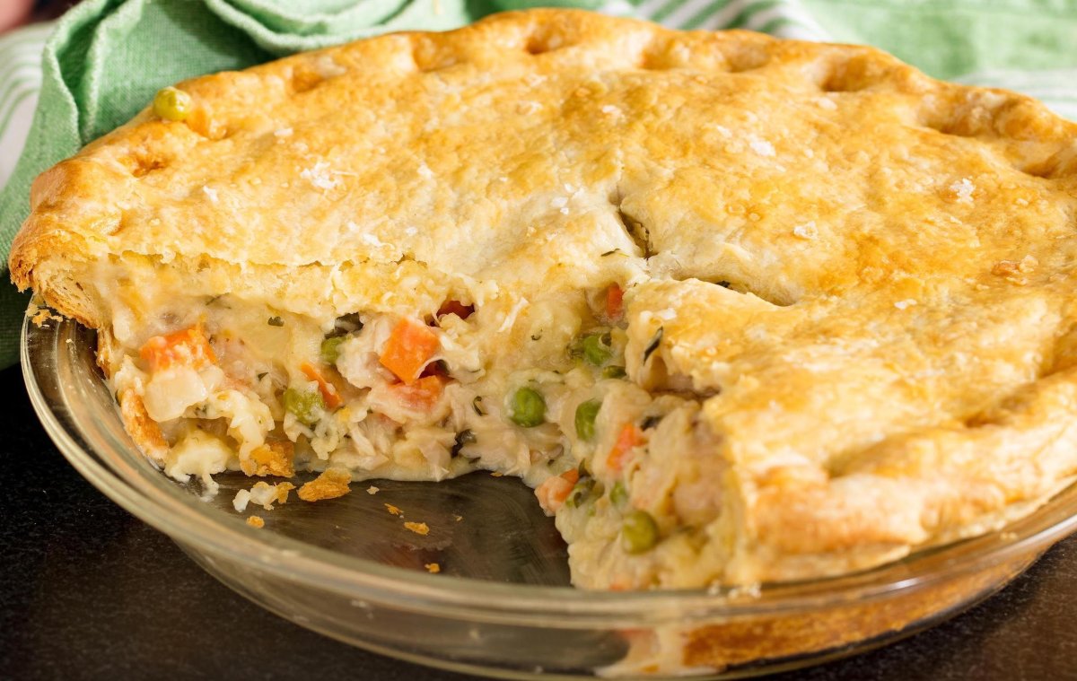 Яичный пирог с овощами