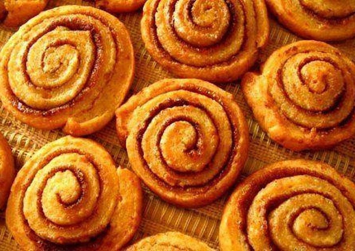 Творожное печенье с корицей