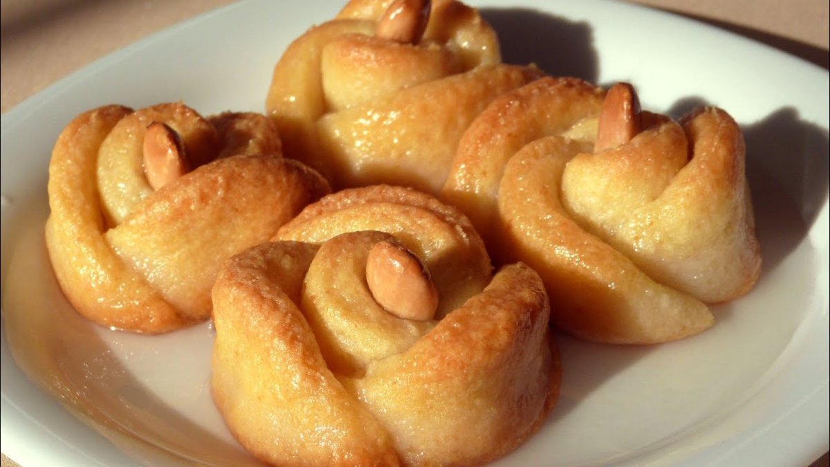 Печенье розочки из творога