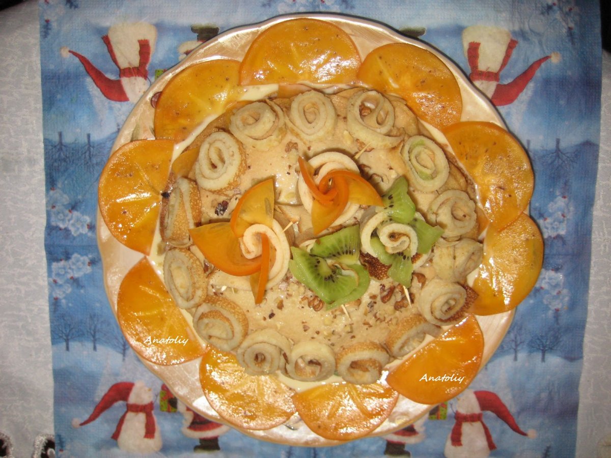Ежик из блинов