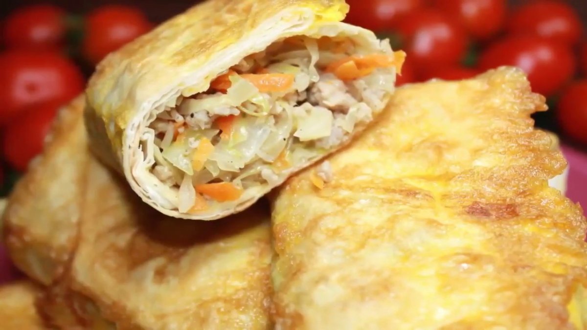 Пирожки с капустой из лаваша