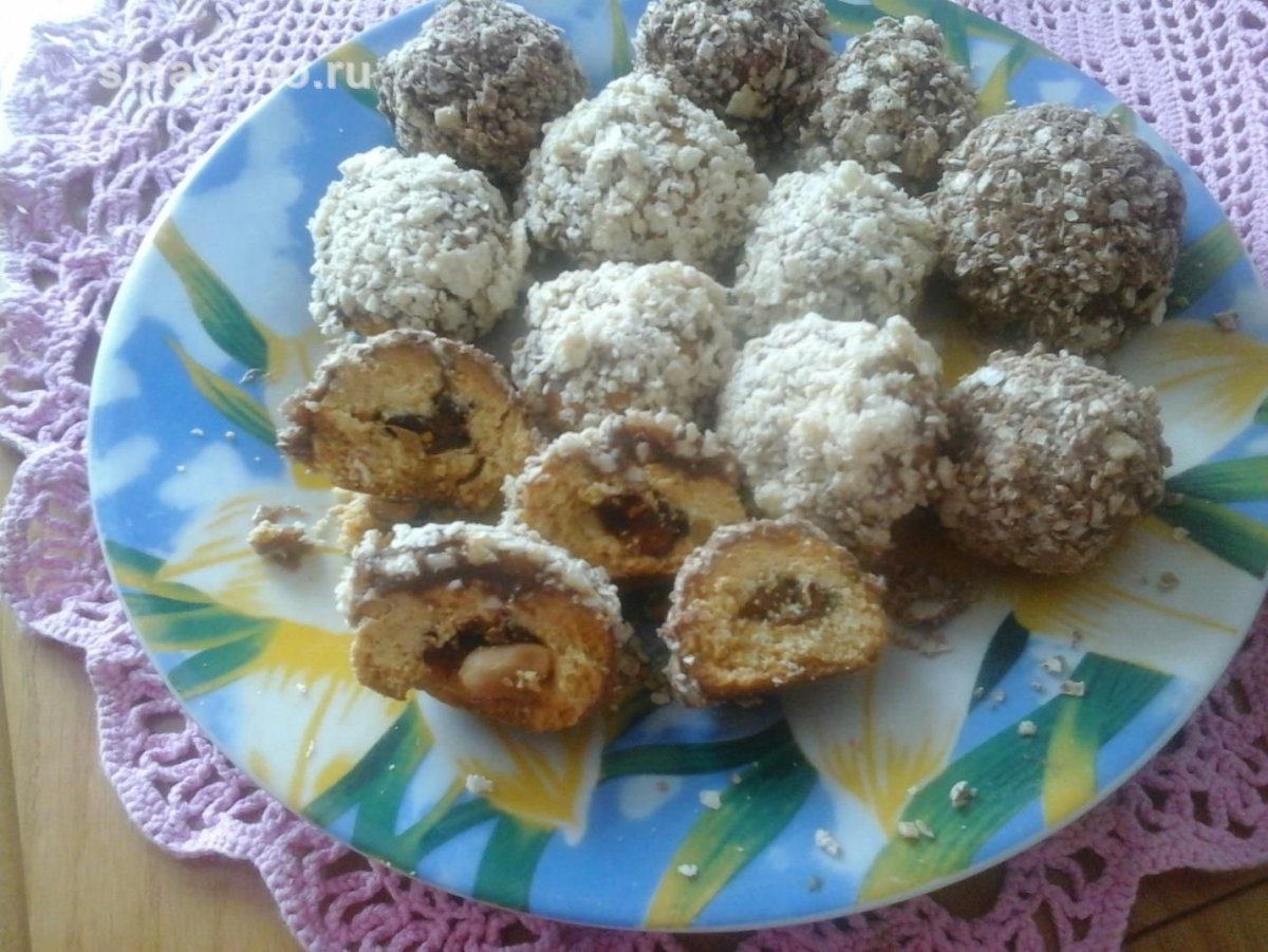 Печенье шарики в вафельной крошке