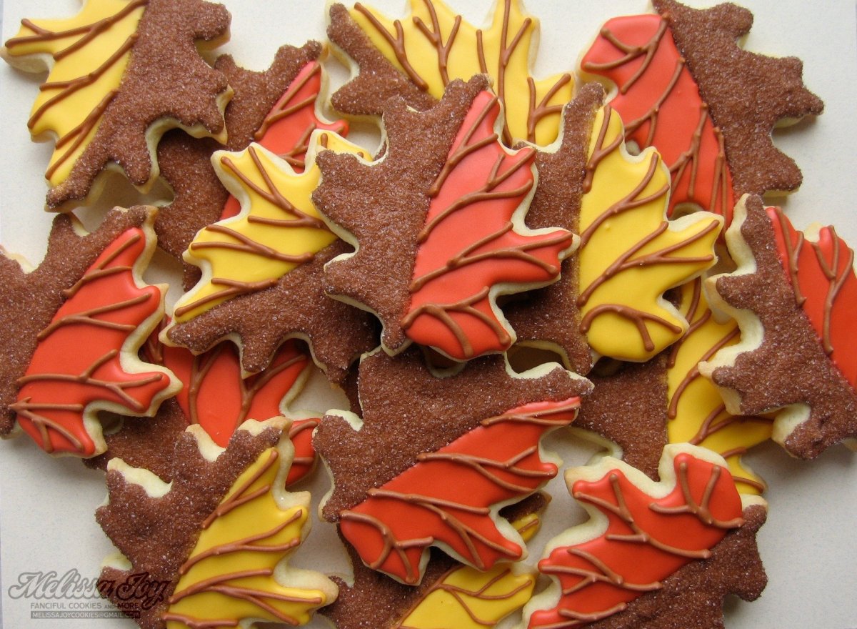 Autumn cookies decorated