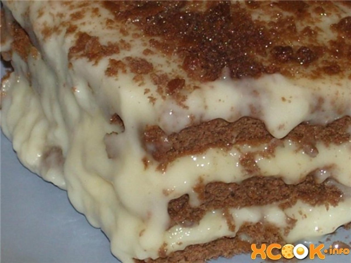 Торт из печенья без выпечки