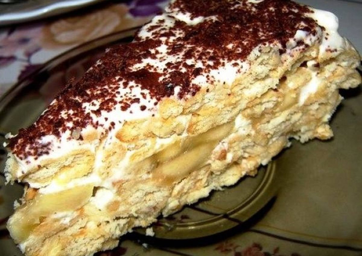 Тортик из печенья рыбки