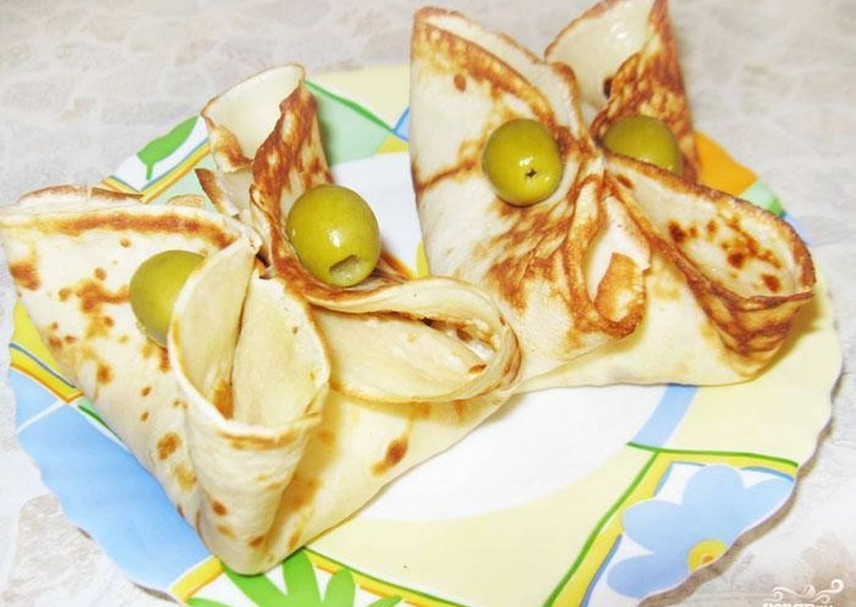 Сырные блинчики с зеленью