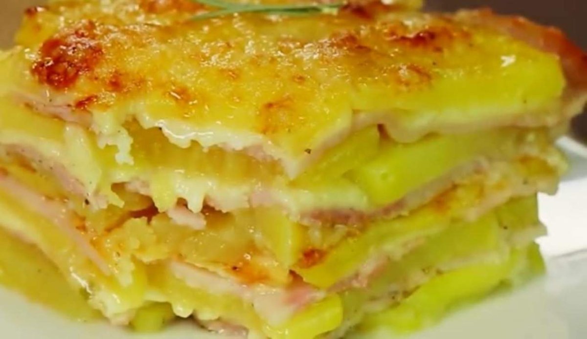 Лазанья с лапшой и фаршем