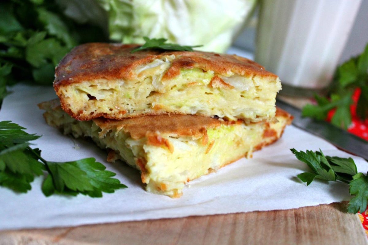 Заливной пирог с мясом и картошкой
