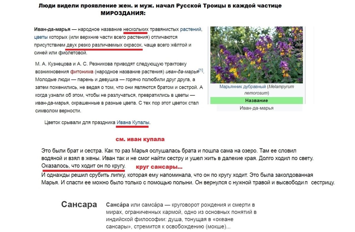Иван да Марья цветок тату
