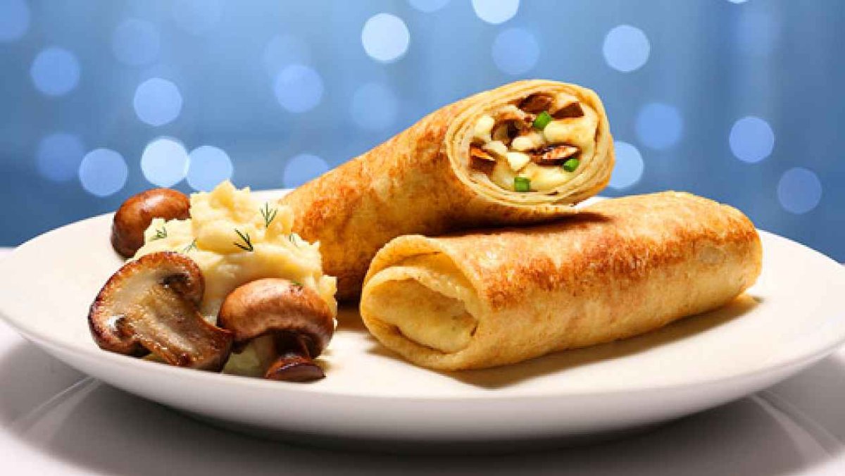 Блинчики с картофелем и грибами