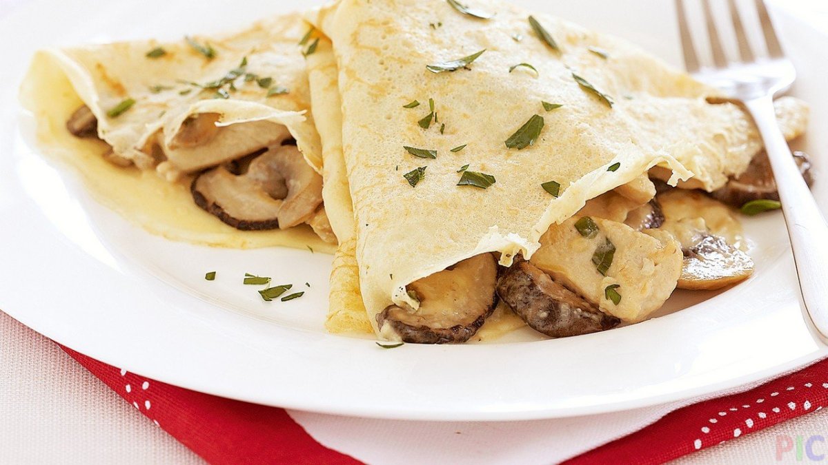 Блины с грибами