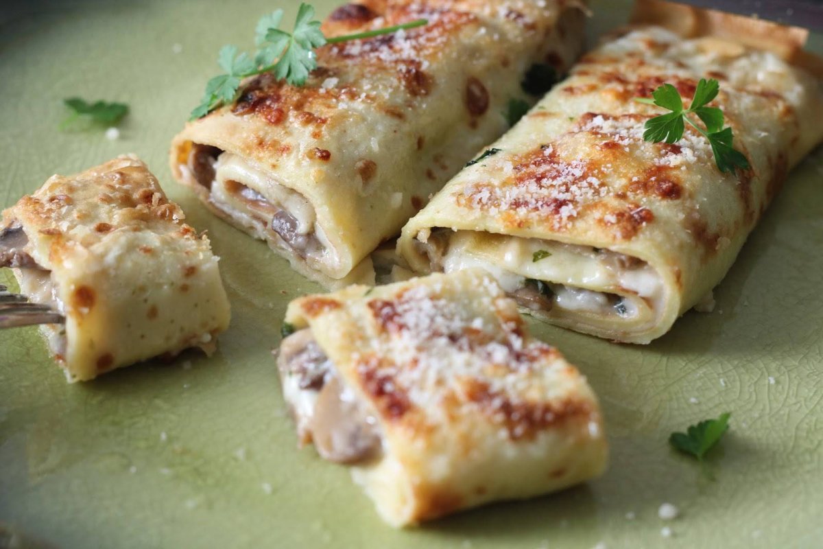 Блины с грибами