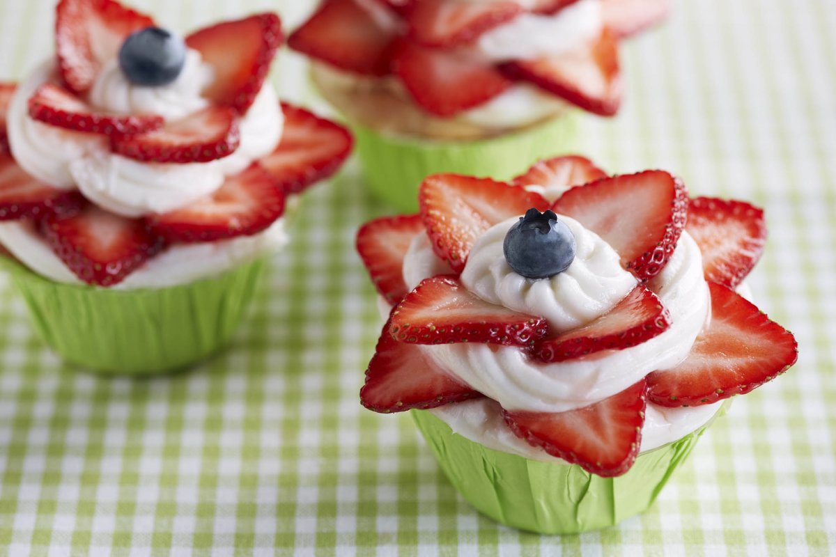 Бумажные формы Маффин клубника Strawberry