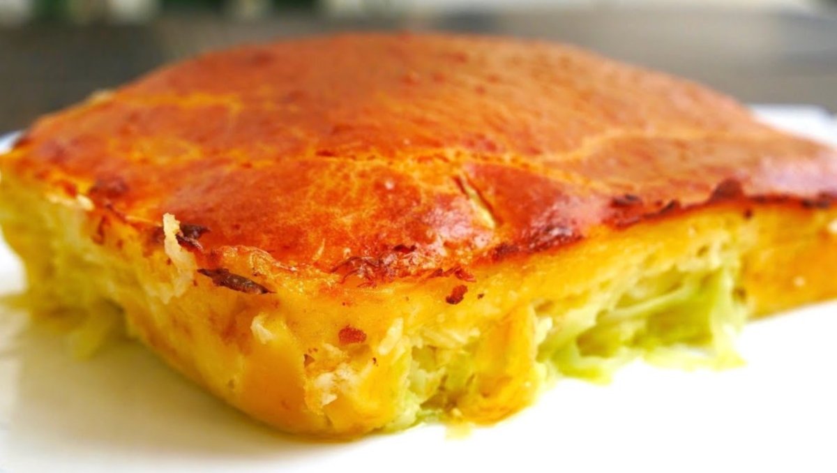 Заливной пирог с капустой