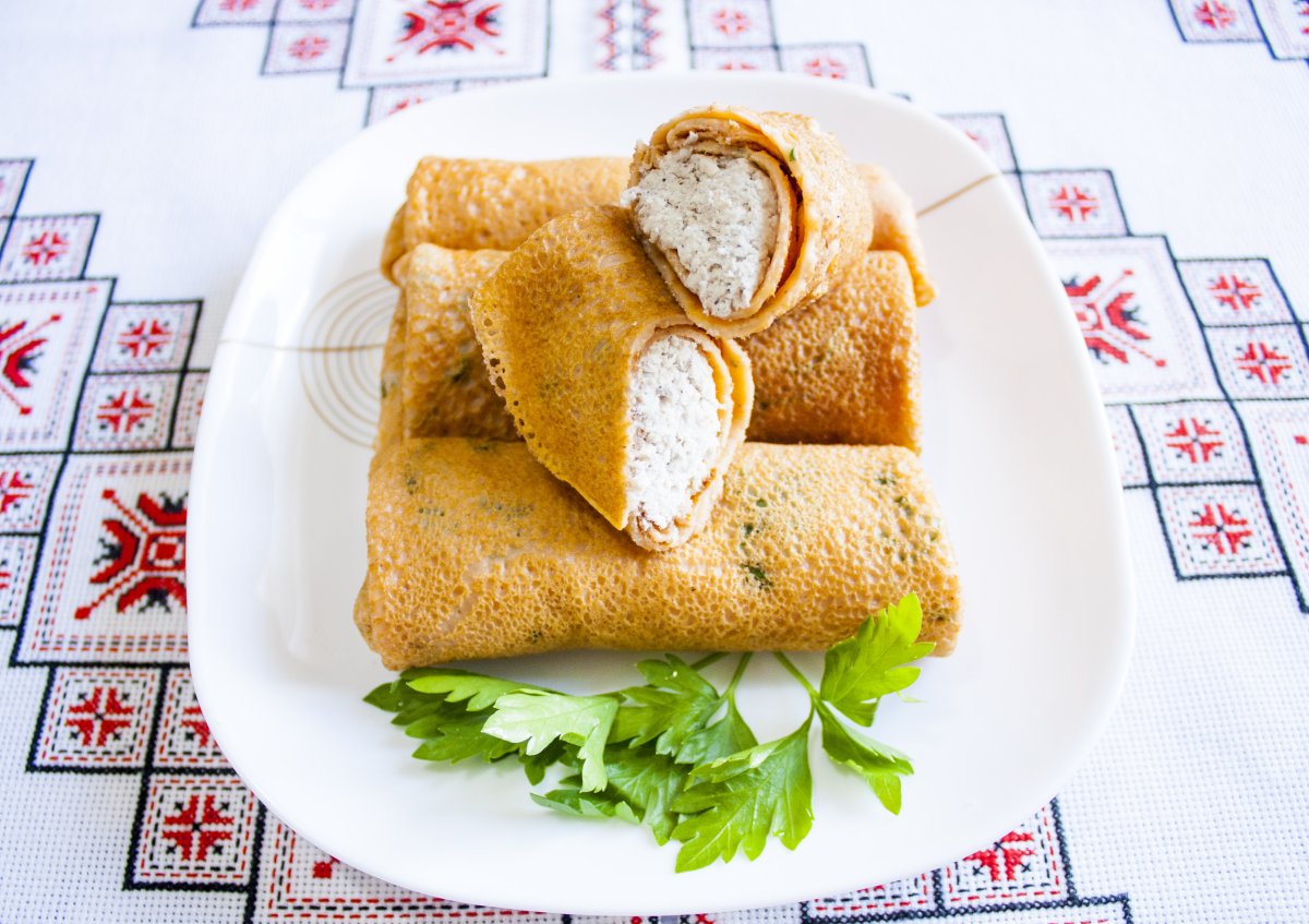 Блинчики с мясом