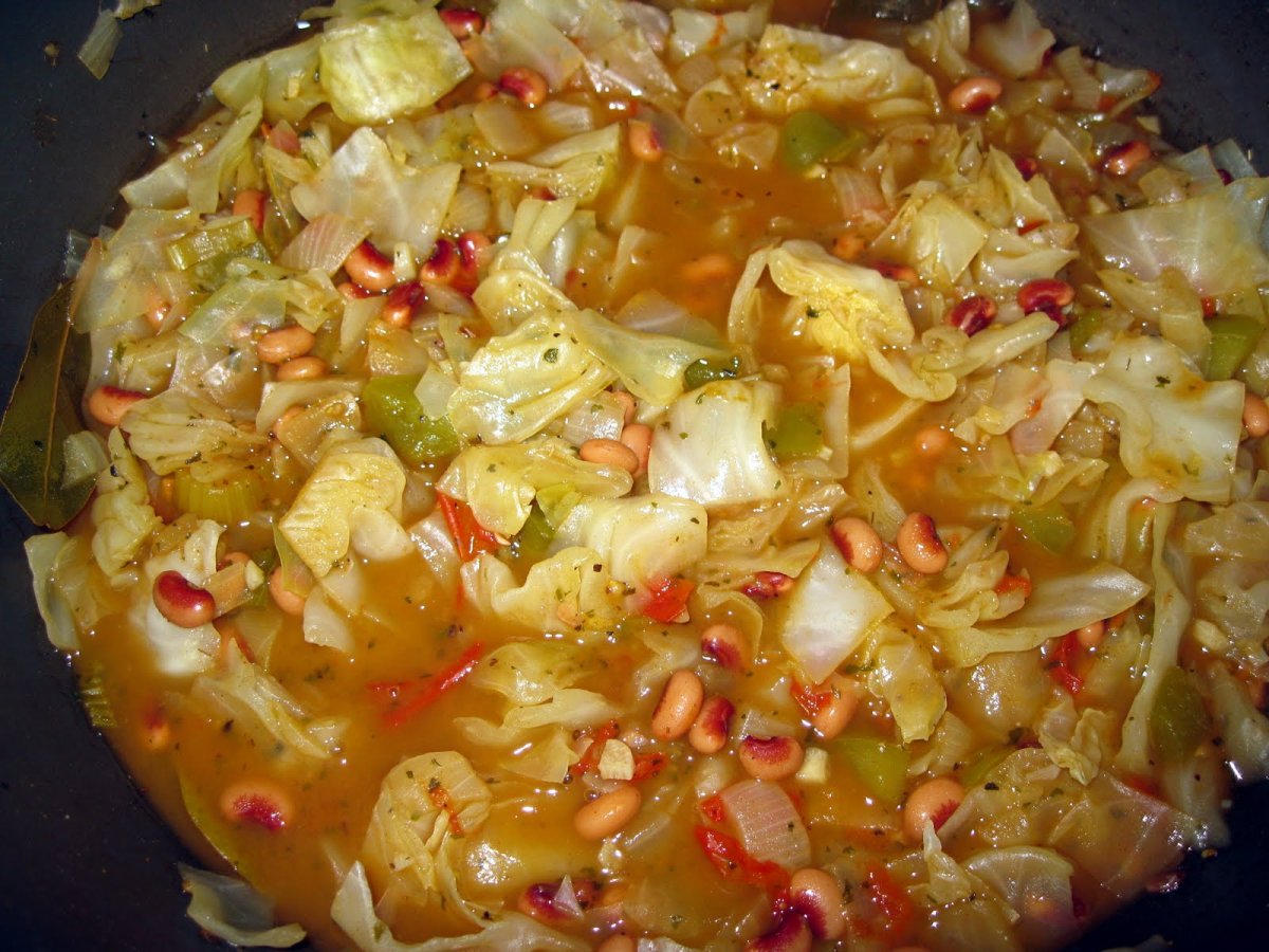 Постный пирог с капустой