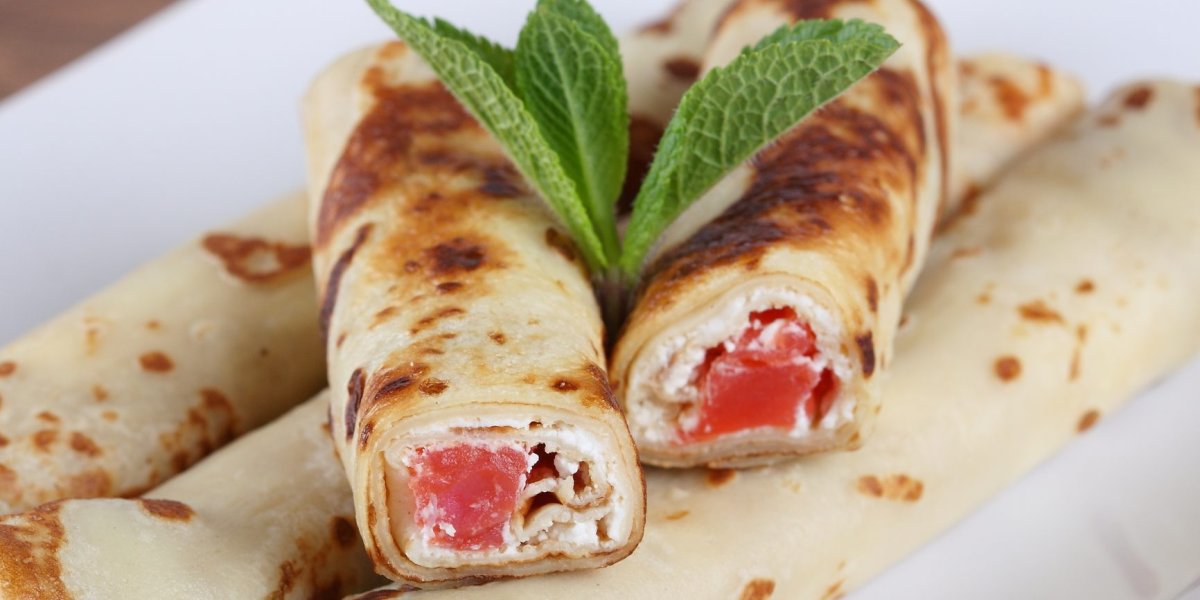 Блинчики с курицей и сыром