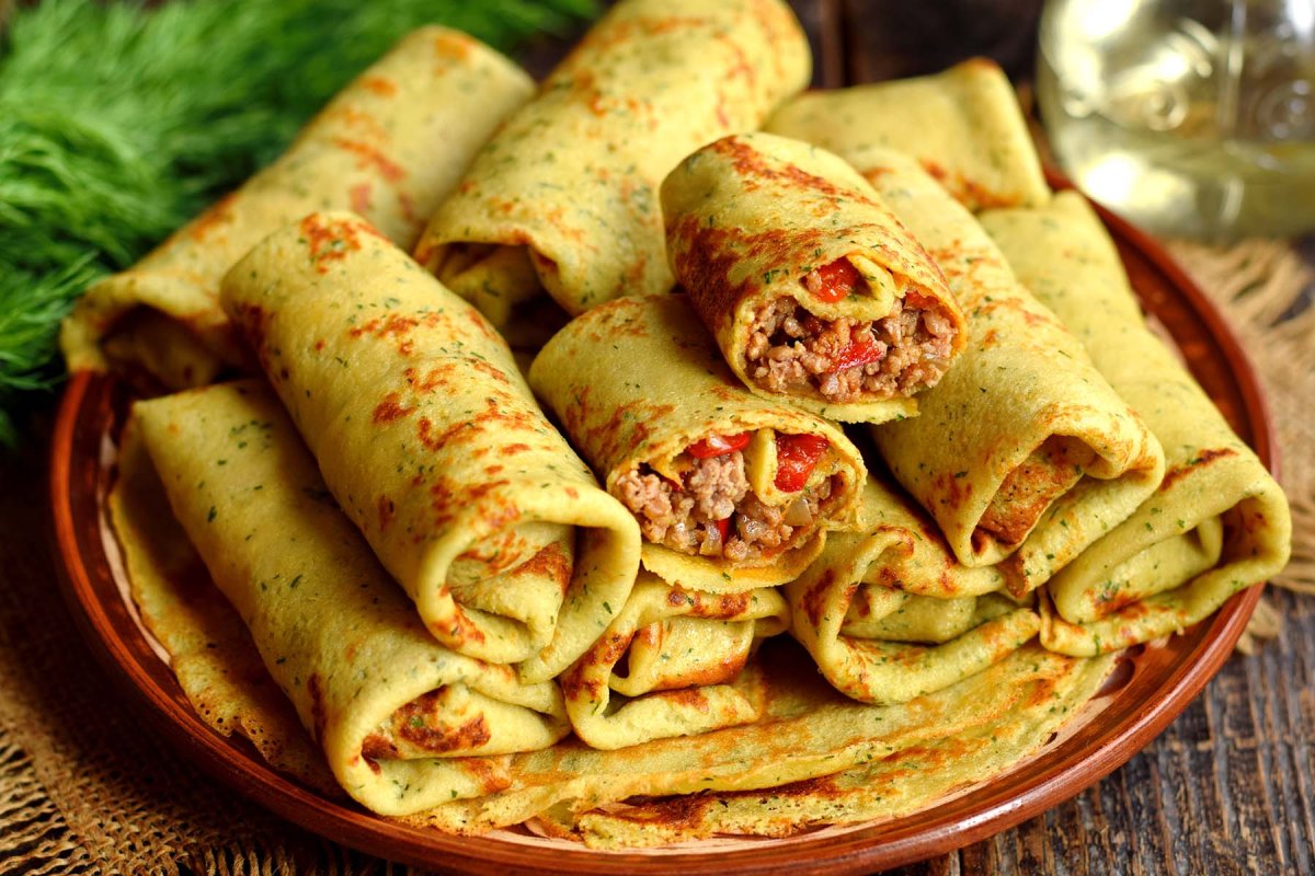 Блинчики с клубникой