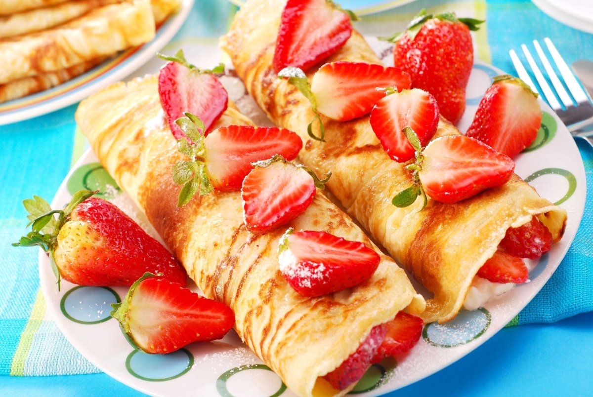Блинчики с яблоком и корицей
