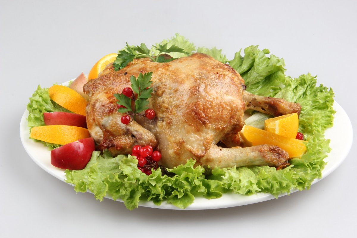 Курица фаршированная гречкой