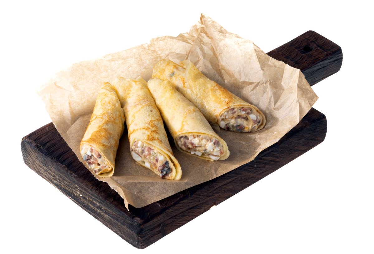 Блины с мясной начинкой