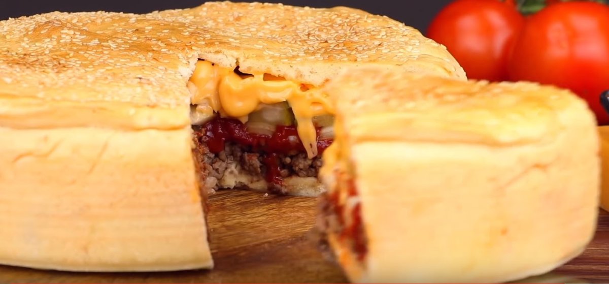Мясной пирог чизбургер