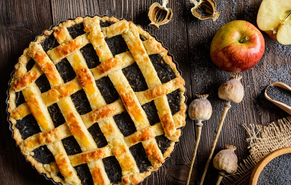 Пирог сяблоками и мёдом