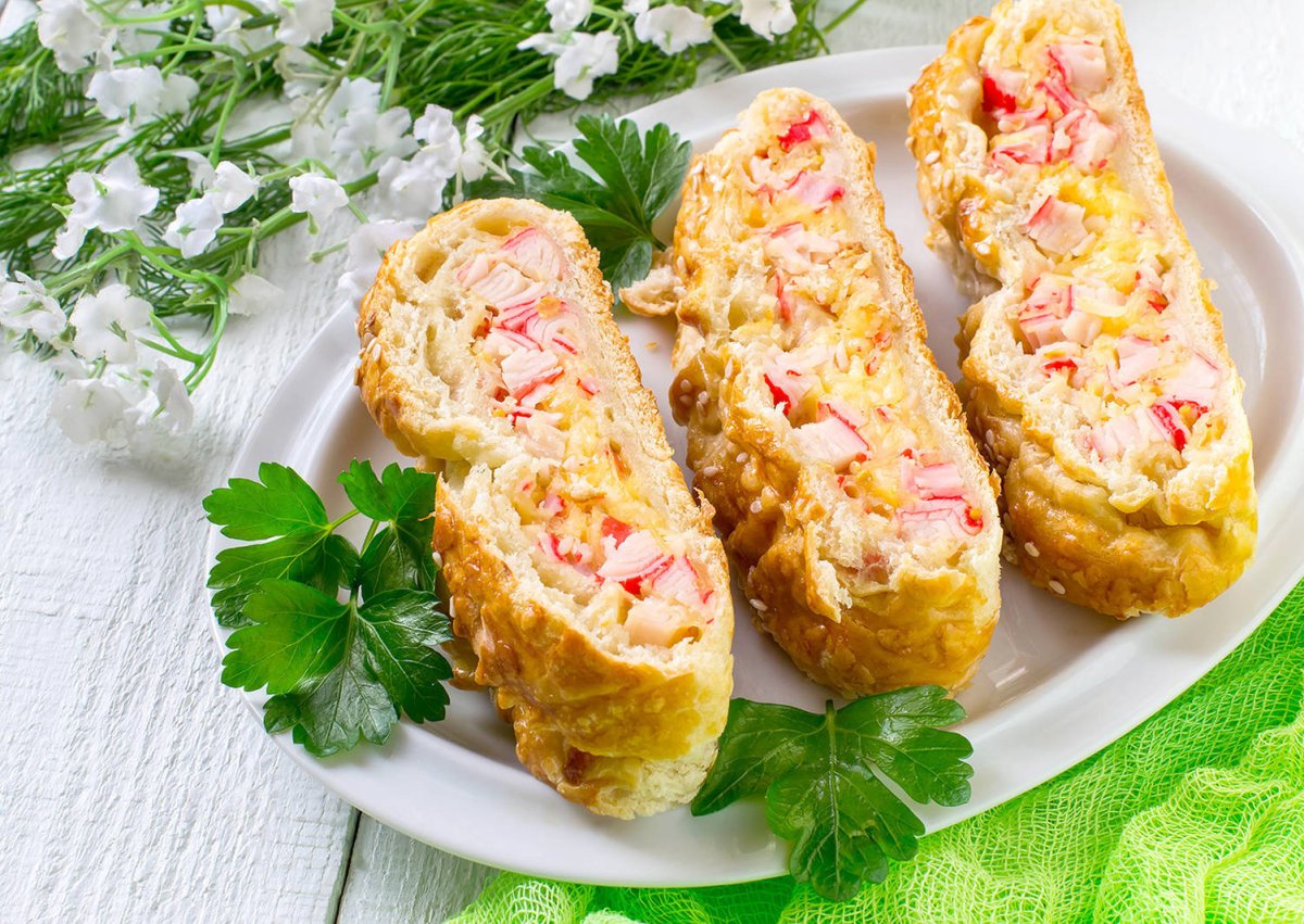 Пирожки с крабами