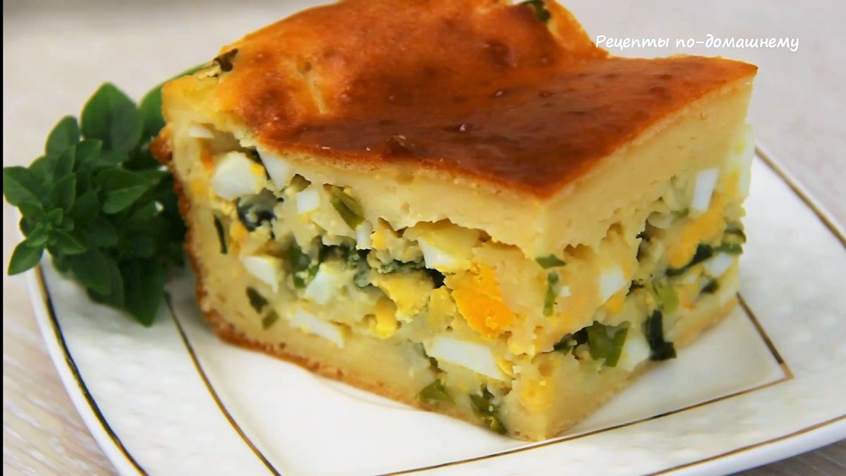 Заливной пирог с консервами
