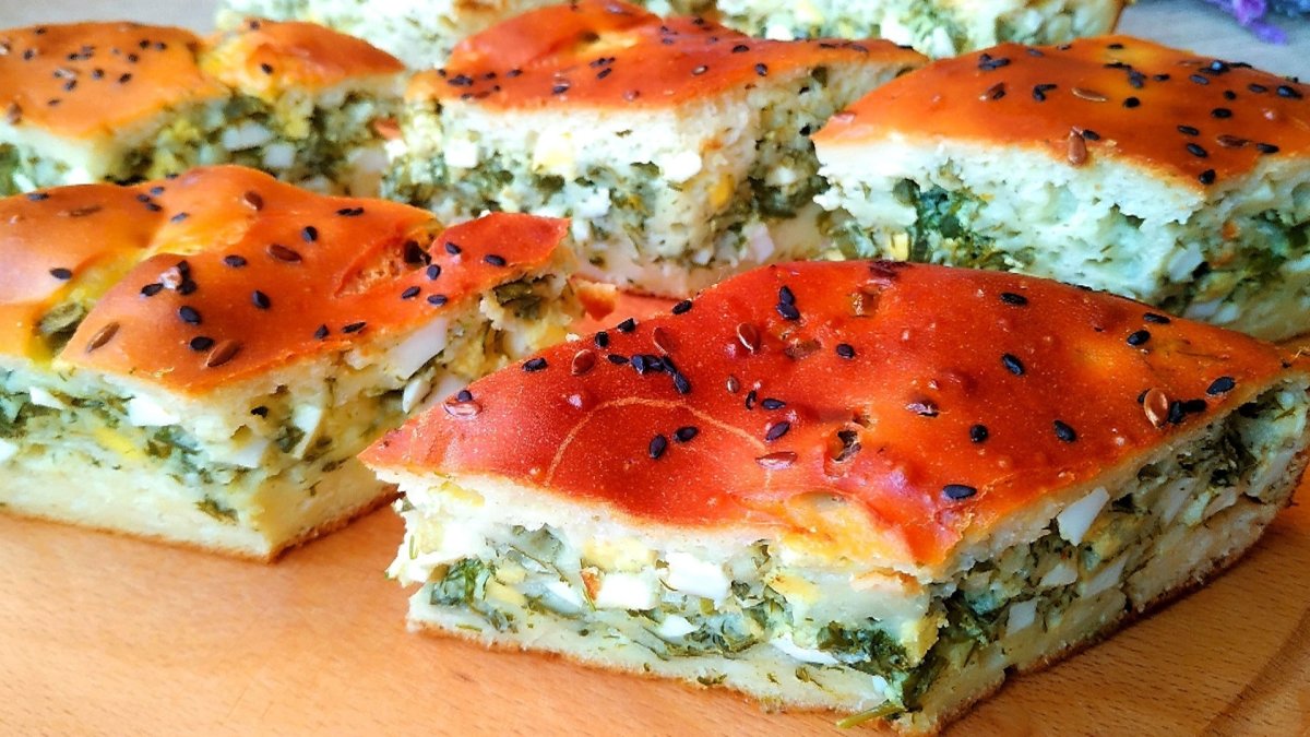 Заливной пирог с мясом